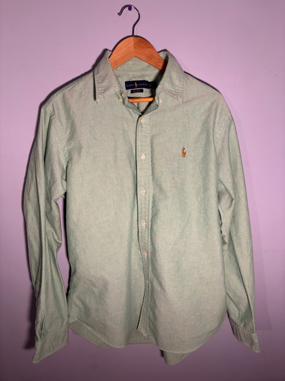 Ralph Lauren Men’s Pale Green Oxford Button-Down Shirt
